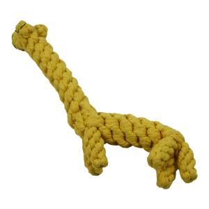 Quality Giraffe Cotton Rope Dog Toy For Puppy Aggressive Chewers Yellow Chewing Cute 15cm 110g wholesale