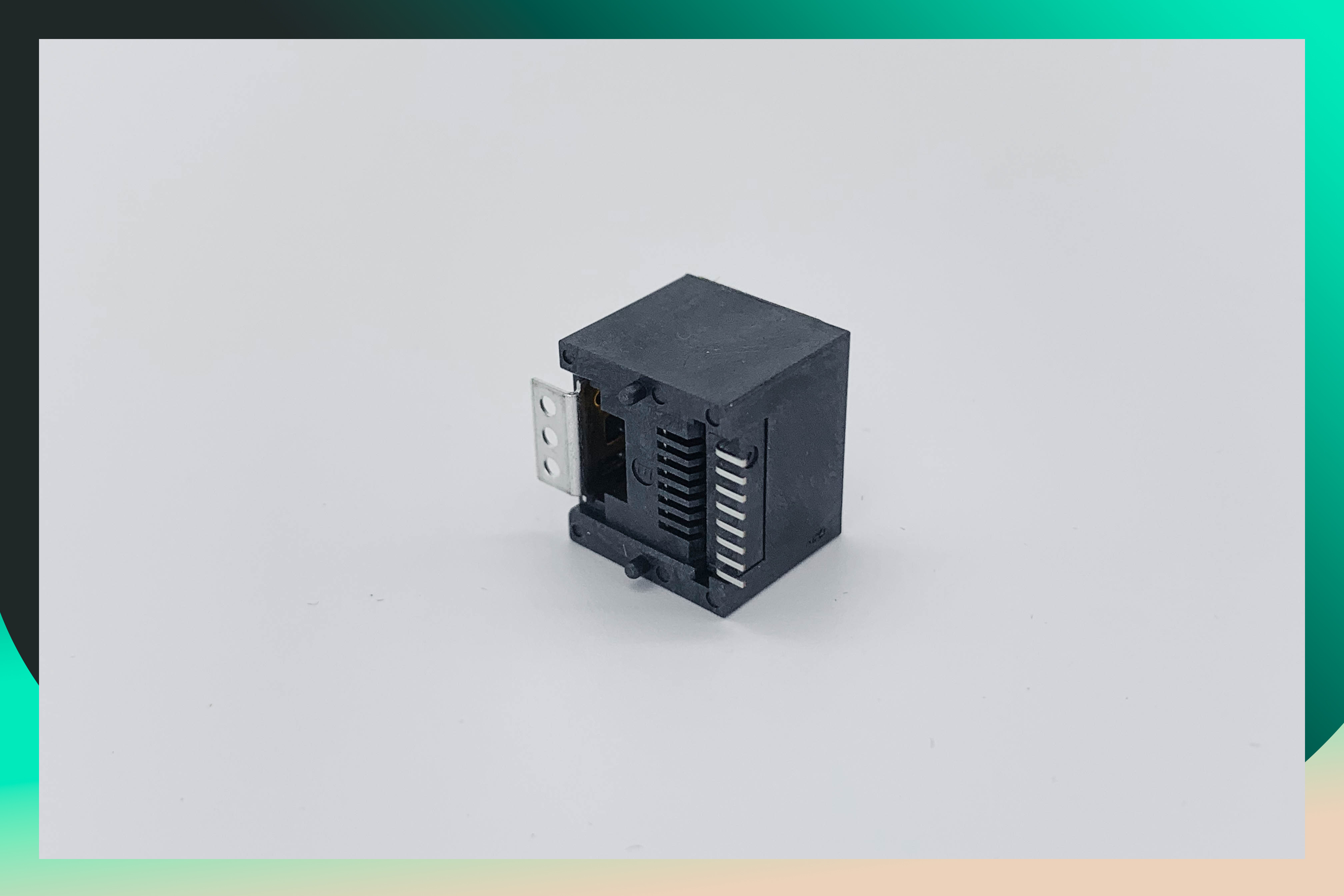 85513-5115 RJ45 Modular Jack Vertical Shielded SMT With Solder Tab 8P8C Top Entry