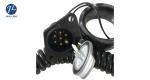 7 Pin To 4 Way Curly Trailer Extension Cable , Rear View Camera Cable Weatherpro