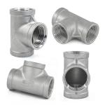 Stainless Steel 201 304 316 TEE Internal BSPT BSP Thread Equal Diameter Pipe