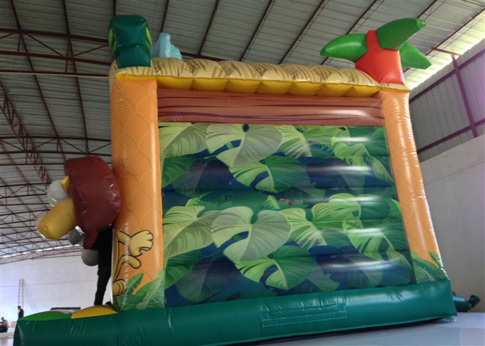Hot sale inflatable safari park bouncer house Classic inflatable forest animals combo jumping house for children on sale