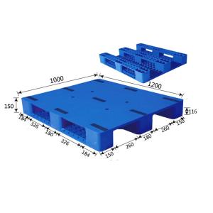 Quality 9 Legs Blow Molding Heavy Duty Plastic Pallet 1200*1000*150mm wholesale