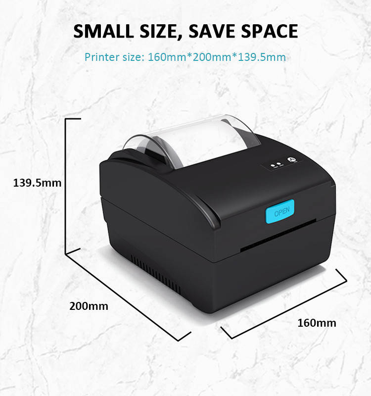 USB LAN BT Barcode Label Printer 3 Inch Thermal Label Printer OEM ODM