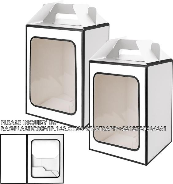 Gift Package Boxes, Tote Paper Bags Decorative Flower Bag, Flower Bouquet Paper