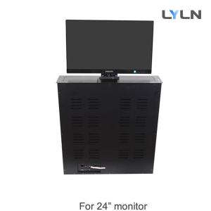 Quality Conference Room Motorized 24&quot; Monitor Lift , Computer Desk Monitor Lift wholesale