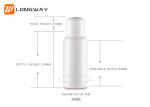 Customized round plastic cosmetic bottle empty sprayer pump bottle
