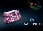 Custom Pink Moissanite Loose Stones Radiant Cutting 5mm x 7mm