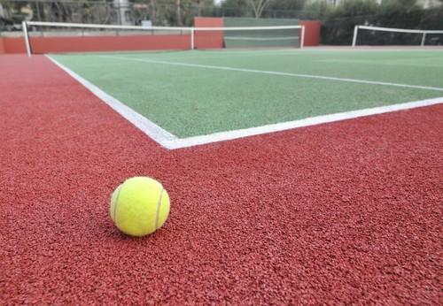 Tennis Court Acrylic Synthetic Flooring High Rebound 5mm Thickness
