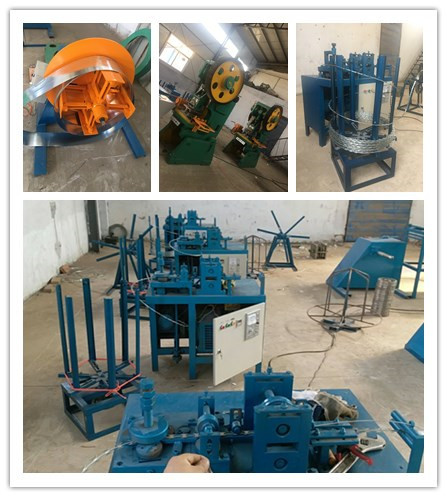 BTO -22 Galvanized Razor Barbed Wire Machine / Production Line Full Automatic