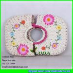 LDYP-115 2015 hot sale cornhusk straw handbag flower power straw bag