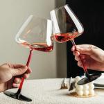 Burgundy Red Wine Glass Goblet Elegant Europe-Style Champagne Flute Crystal