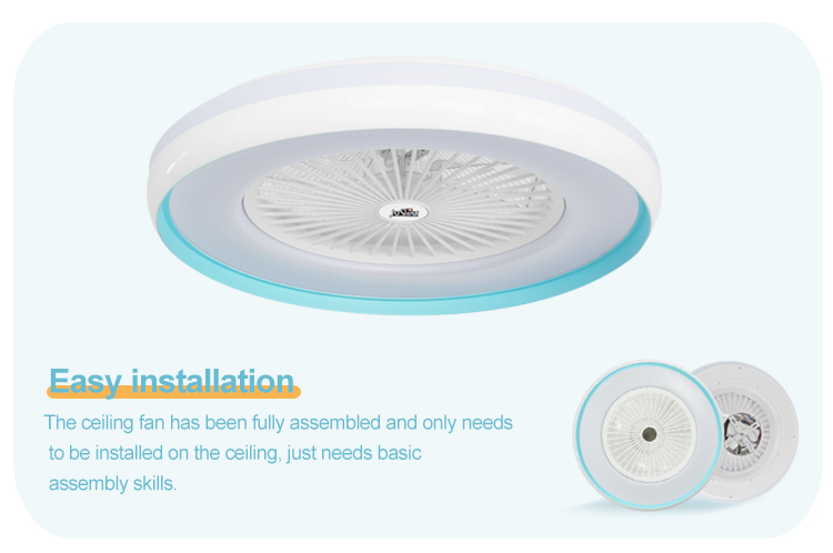 110-240V/50Hz-60Hz 23 inch 360 degrees APP Control Ceiling Fan with Light and 5200lm