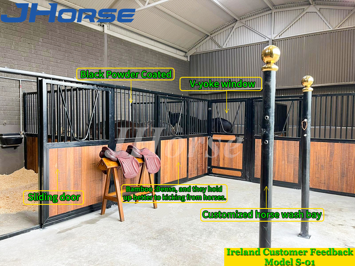 Indoor Safety Horse Stalls Horse Stables with swing doors or sliding door