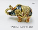 Fashion elephant shaped metal jewelry box custom elephant shaped jewelry box