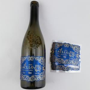 Quality Electroplated Chrome Blue Metal Wine Labels Whisky Metal Wine Tags wholesale