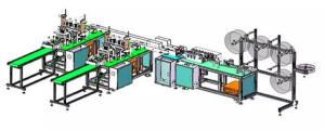 Quality Two Ear Band Medeical Disposable Face Mask Machine 220V / 50Hz 12 Months Warranty wholesale