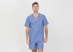 Comfy Mens Shorts Sleepwear V Neck , Anti Shrink Summer Mens T Shirt Pyjamas