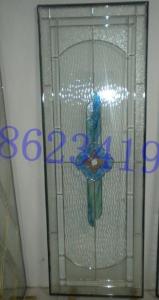 Quality 2014 new design decorative glass panel in wooden door wholesale