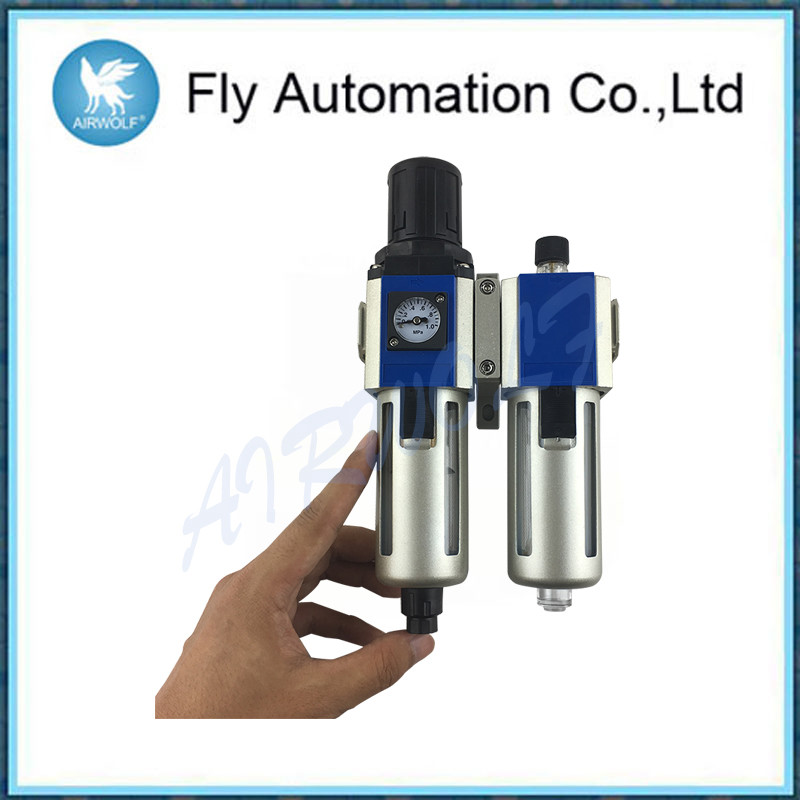 Aluminum Alloy Automatic Air Treatment Unit 1 / 2 Inch Black Color Gfc300-15