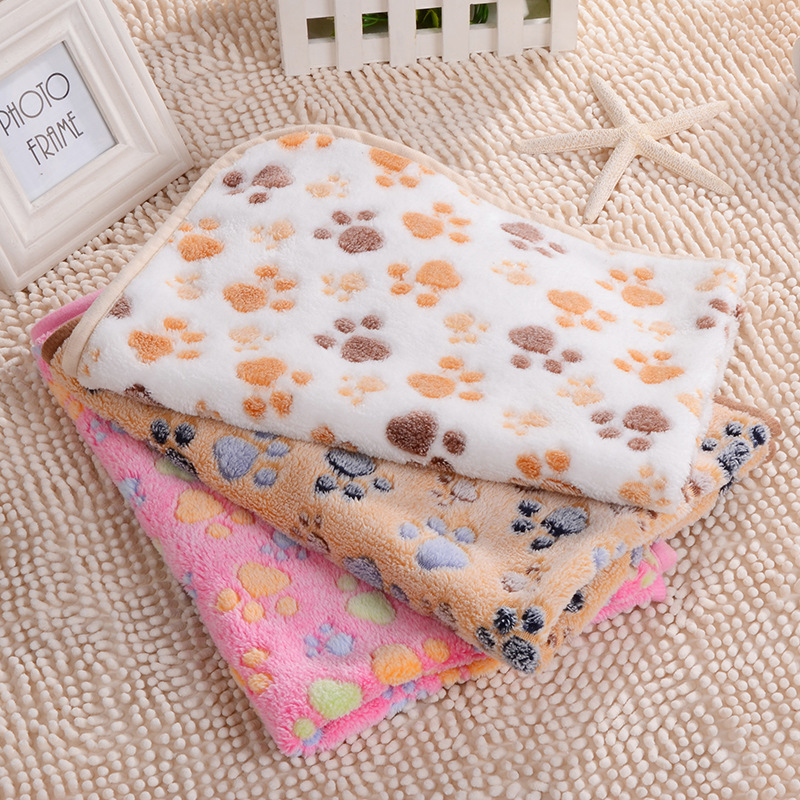 Dog Blanket Soft Plush Coral Fleece Mechanical Wash Pets Rest Sleeping Custom Printed