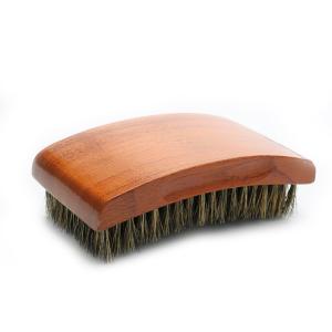 Quality Square Wooden Wave Brushes Boar Bristle Beard Mustache Brush wholesale