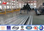 Tapered Galvanized metal utility poles For Electrical Line Project
