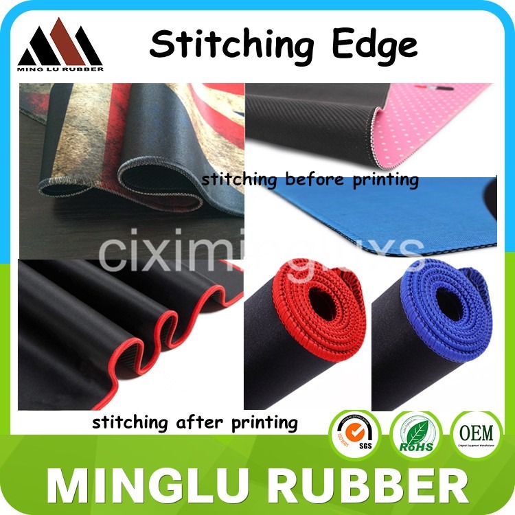 Minglu MP-002 Rakoon brand Custom adhesive backed rubber sheet printed mouse pads