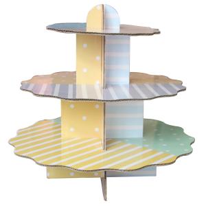 Quality Personalised Cardboard Cake Stand Down Packing For Advertisement / Promotion wholesale