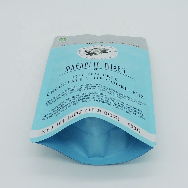 Flexible Printed 15x25cm+5cm Zipper Standing Pouch