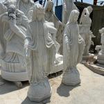 Virgin Mary Marble Statue Life Size White Natural Stone Virgin Maria Statues