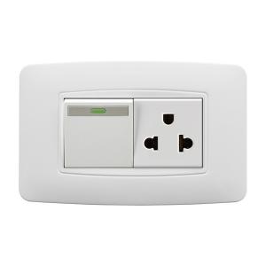 Quality ABS Modern Electrical Switches , Household White / Gold Switches And Sockets wholesale