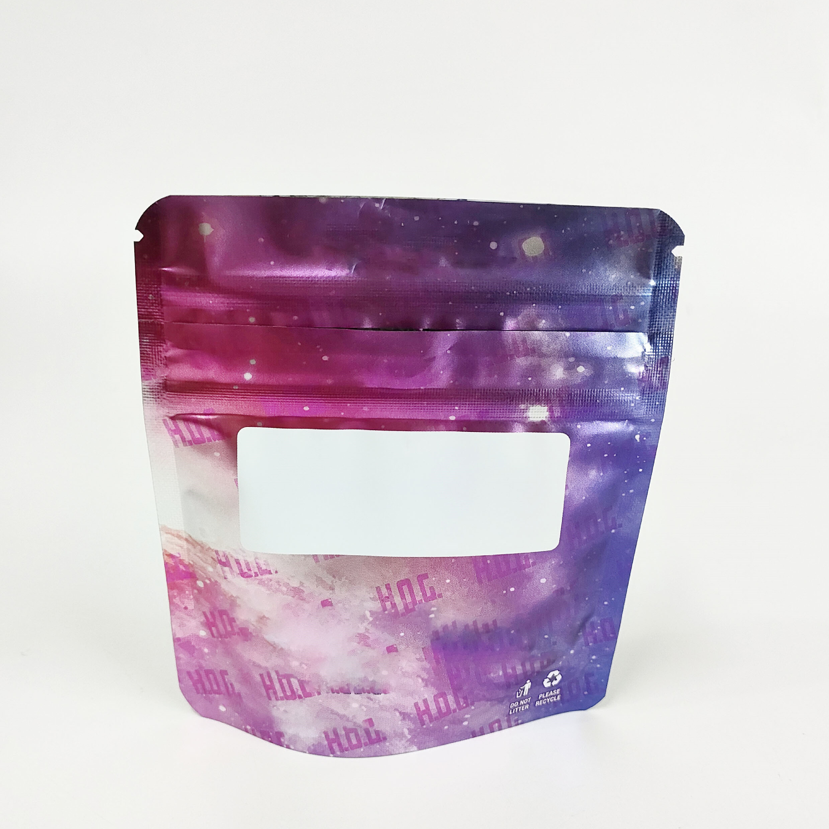 3.5g Child Resistant Custom Mylar Bag Aluminum Foil Resealable Stand Up