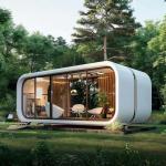 Well Equipped Glass Apple House for Lawn Outdoor Tiny Capming