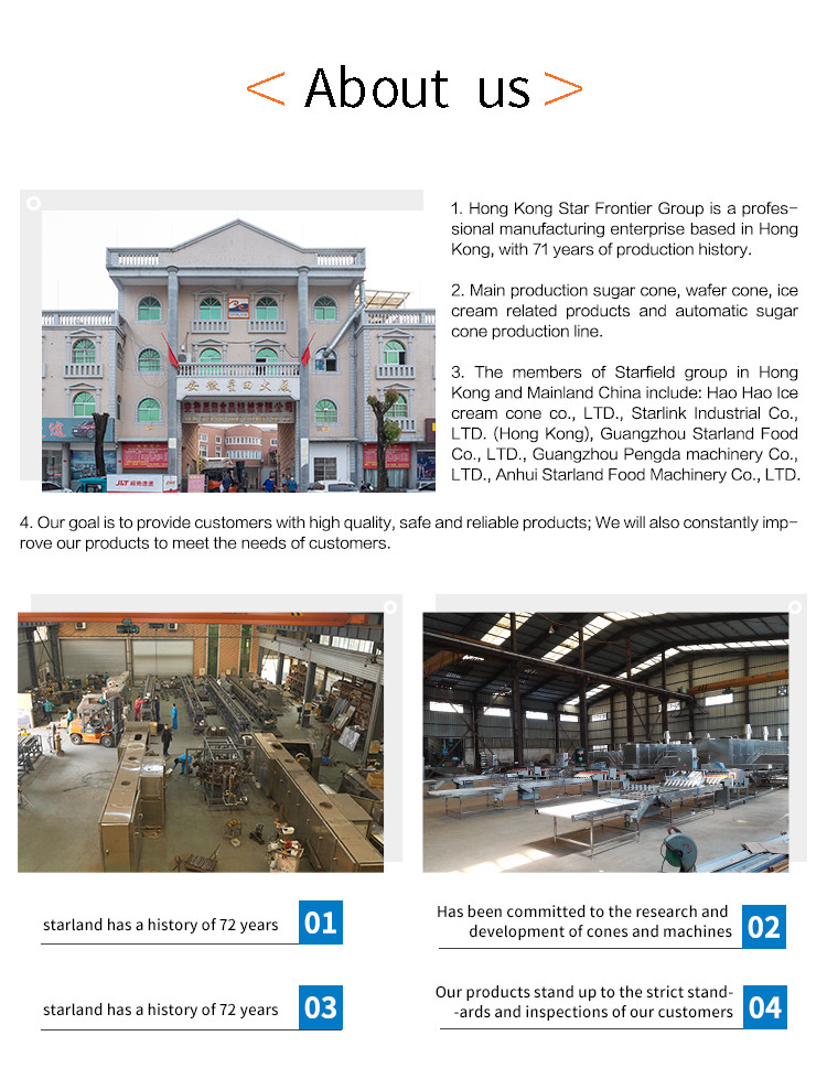 7kg / Hour Ice Cream Cone Production Line Biscuit Making Machine 47 Cast Iron Baking Templates