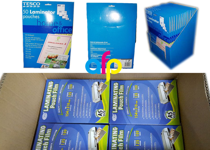 80 Micron Pouch Laminating Film Custom Thickness / Size Ideal Photo Protect Film