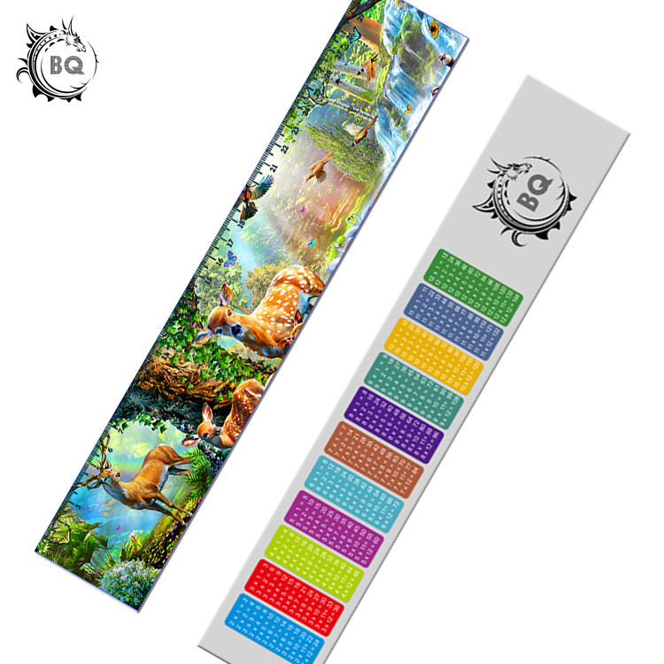 Custom 5.4x31cm Mcdonald Lake 3d Lenticular Ruler PET Material For Student Stationery