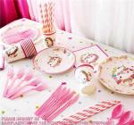Unicorn Party Dinnerware Plates Cup Supplies Baby Shower Disposable Tableware