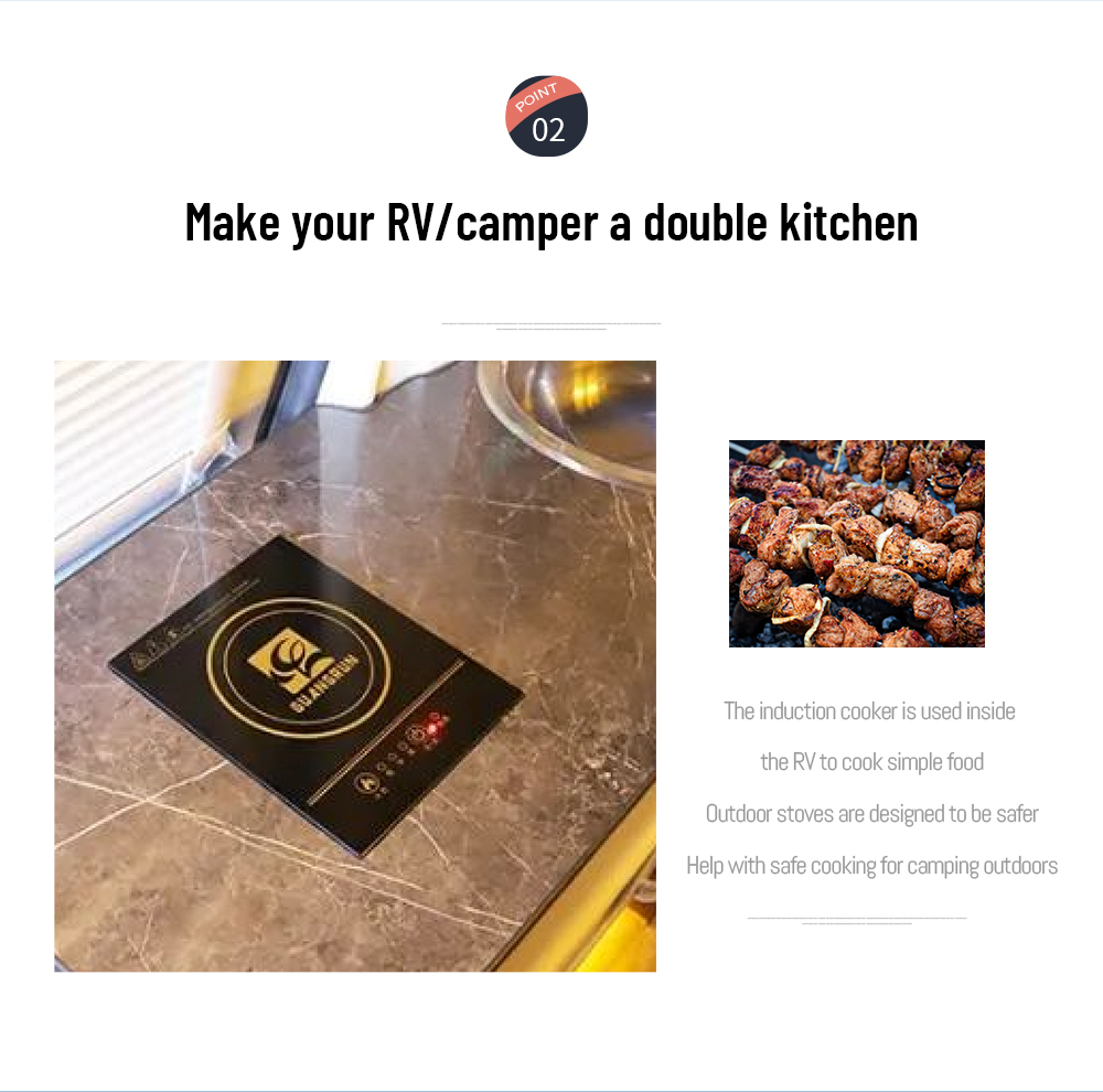 JP Boat Caravan Campervan Motorhome RV Stainless Steel Pull Out Gas Stove Burner Cooker with Intergrated Sink and Faucet