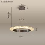 Luxury Crystal Chandelier For Living Room Round Creative Design gold pendant