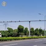Polygonal Shape CCTV Camera Pole Hot Dip Galvanized CCTV Posts With Painting
