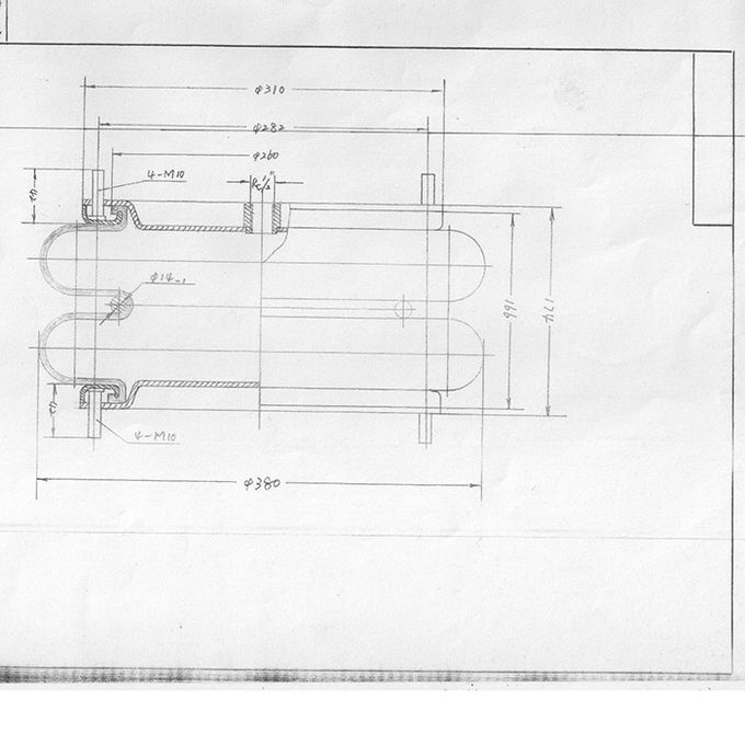 M/31162 Double Convoluted Air Spring Bellows Norgren Reduce Vibration