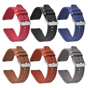 Quality Replaceable Genuine Leather Watch Band , 22mm Calfskin Watch Strap wholesale