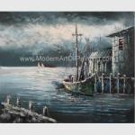 Contemporary Fishing Boat Painting At Sea / Sailing Ship Paintings Prints