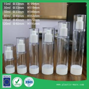 Quality 15ml 30ml 50ml 80ml 100ml 120ml Airless pump bottle AS Spray emulsion vacuum bottle wholesale
