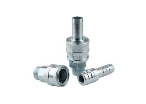 Quality Galvanized Steel Pneumatic Quick Couplings No Valve Core Straight Through wholesale
