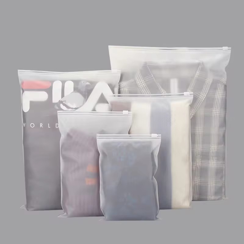 Moisture Resistant Clear Plastic Zipper Pouch For Shoes Clothing Protects Against Dust