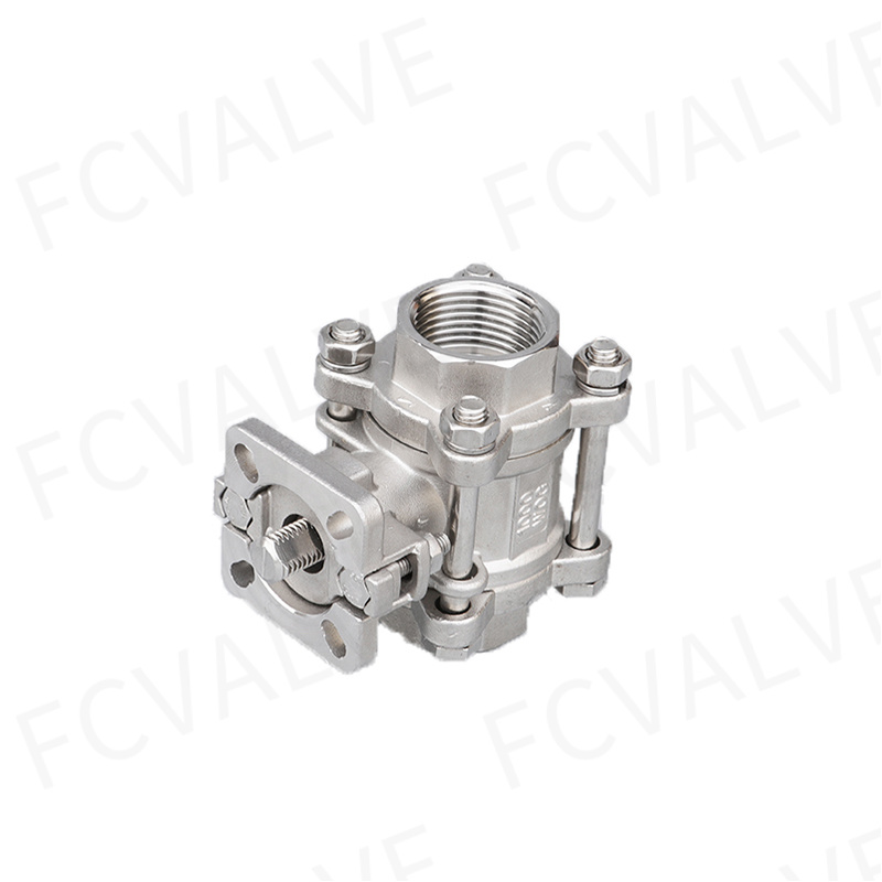 Stainless Steel Gland 3PC High Plateform Ball Valve with Female Thread