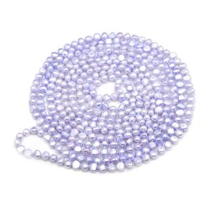 Quality Purple 7-8mm Freshwater Cultured Baroque Shape Pearls Necklace (FN08285PURPLE) wholesale