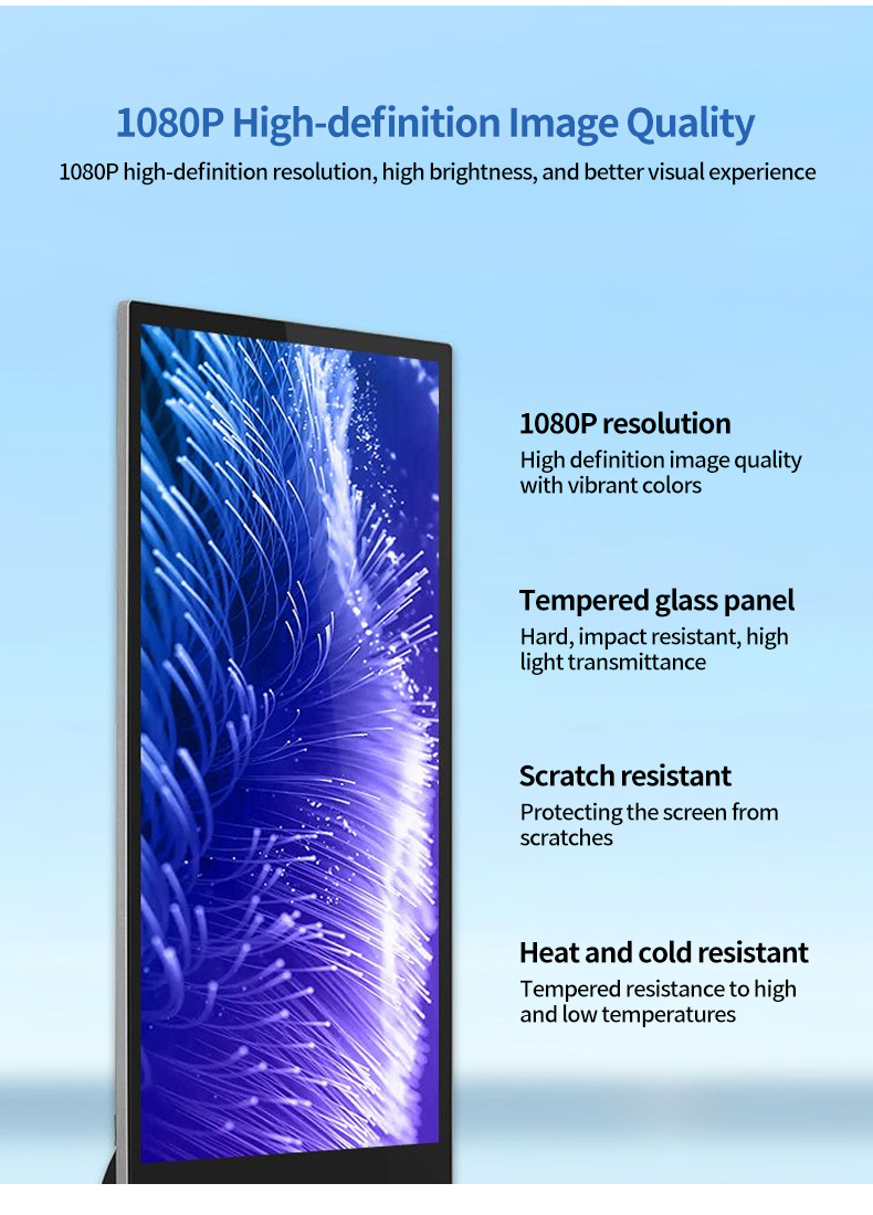 55" Floor Standing Digital Display Wide Viewing Angle LCD Advertising Totem