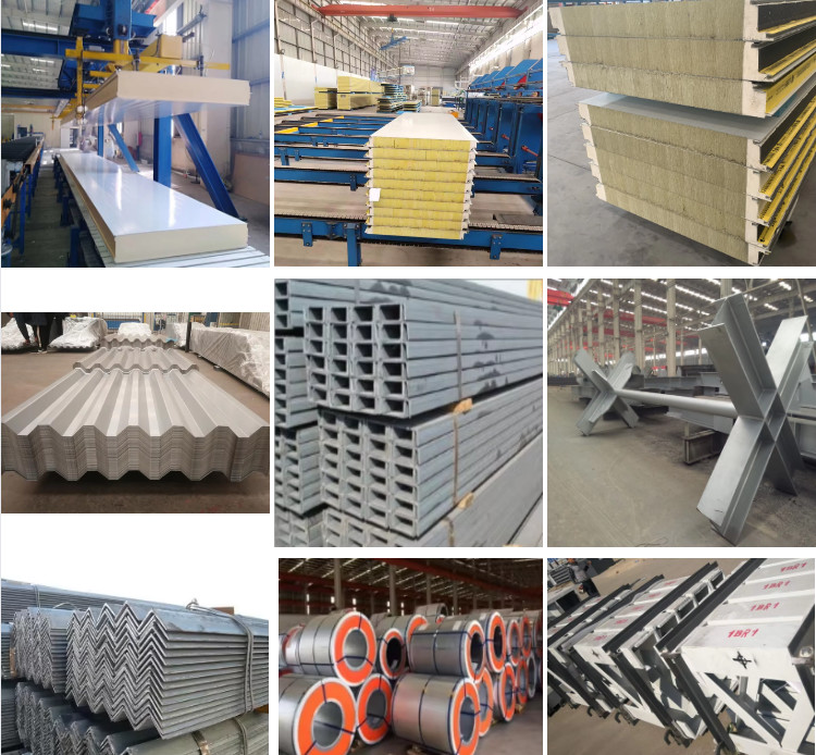 Industrial Warehouse Workshop Hangar Hall Steel Structure Steel Structure Prefabricated Warehouse Workshop Industrial Light Steel Easy To Install